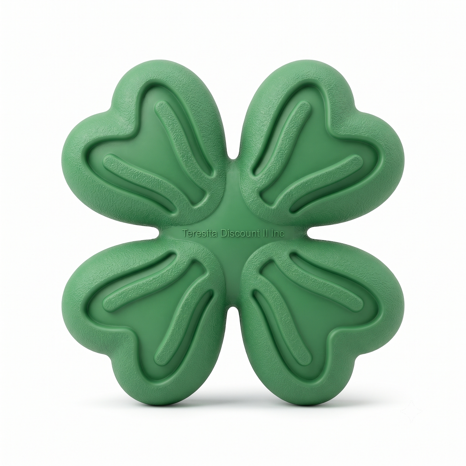 Teresita Discount II Inc Heavy-Duty Clover Rubber Dog Chew Toy - Green