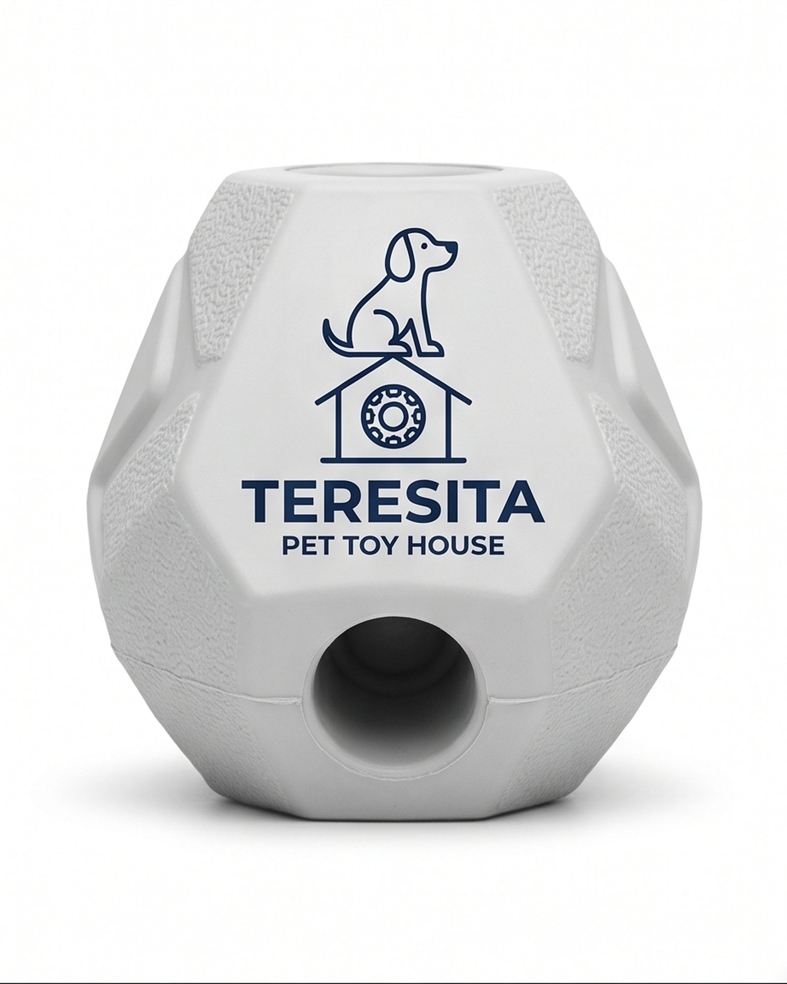 Teresita Discount II Inc Faceted Treat Dispensing Dog Ball - Gray