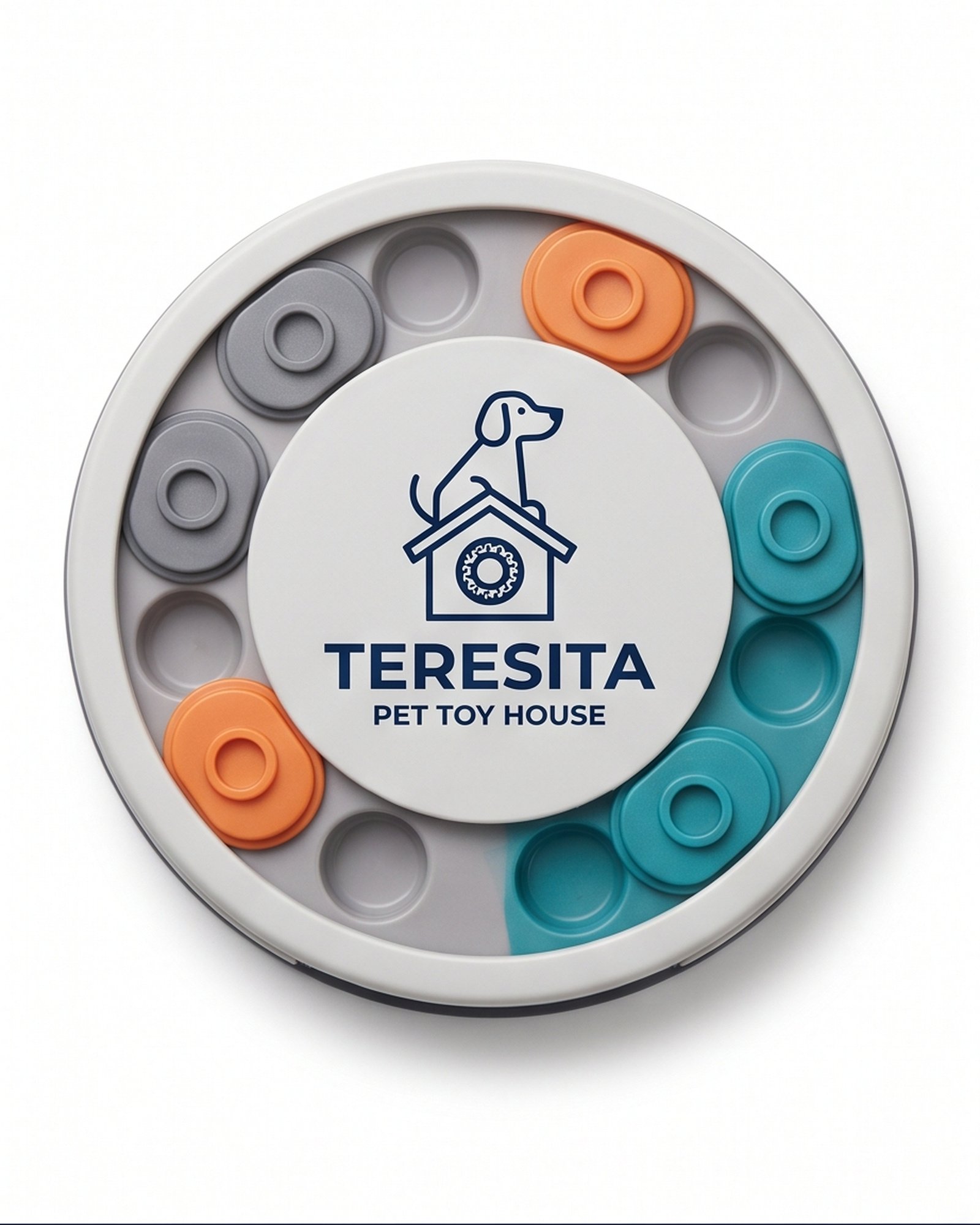 Teresita Discount II Inc Interactive Dog Treat Puzzle Toy - Gray