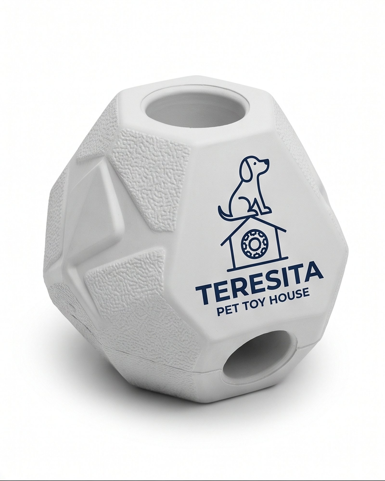 Teresita Discount II Inc Faceted Treat Dispensing Dog Ball - Gray - Image 2