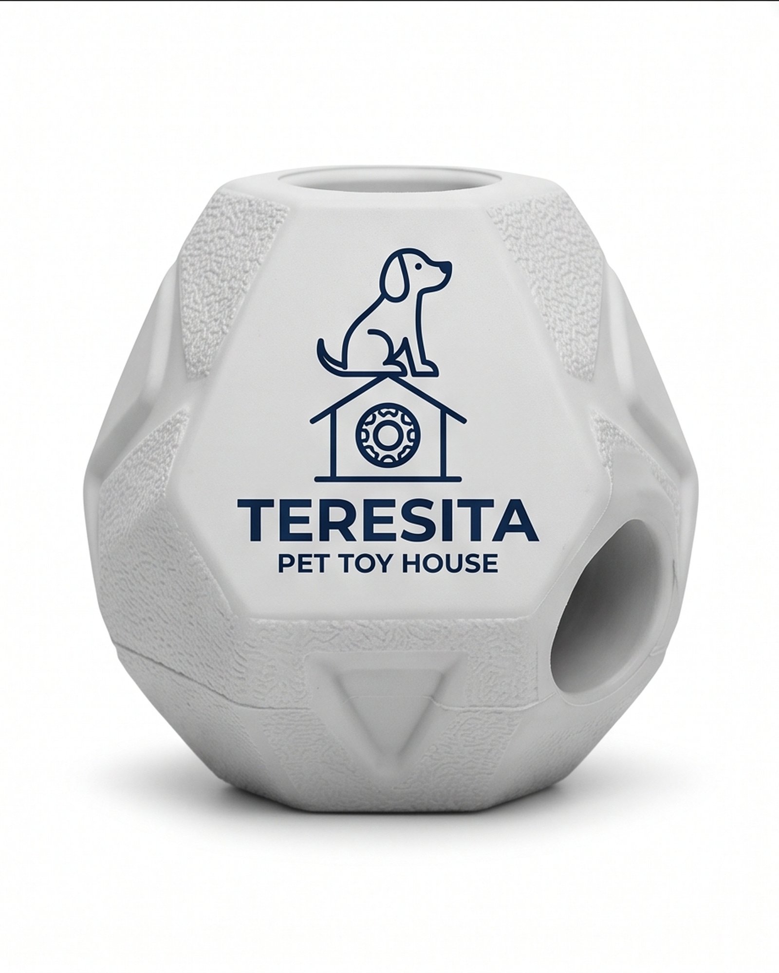 Teresita Discount II Inc Faceted Treat Dispensing Dog Ball - Gray - Image 3