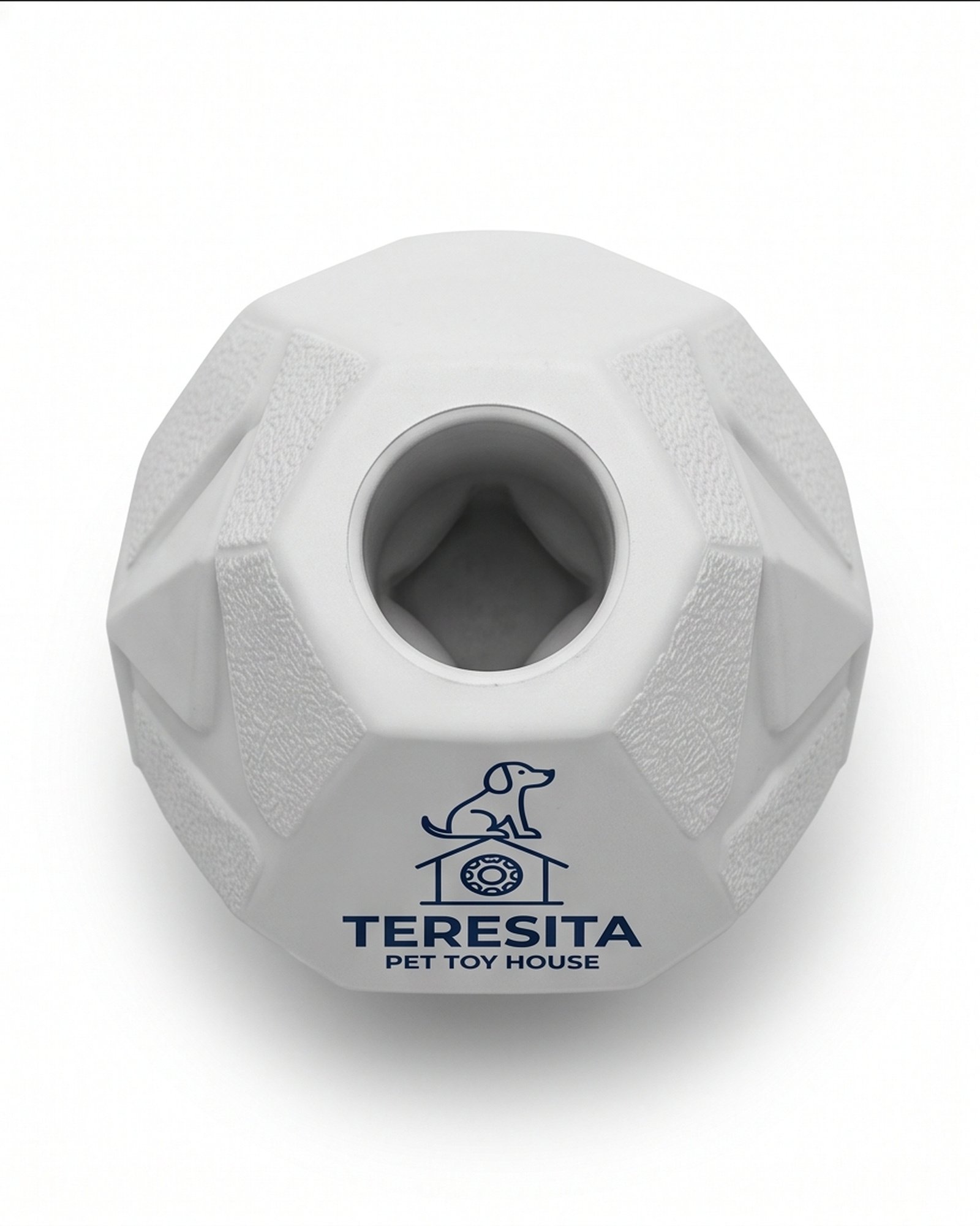 Teresita Discount II Inc Faceted Treat Dispensing Dog Ball - Gray - Image 4