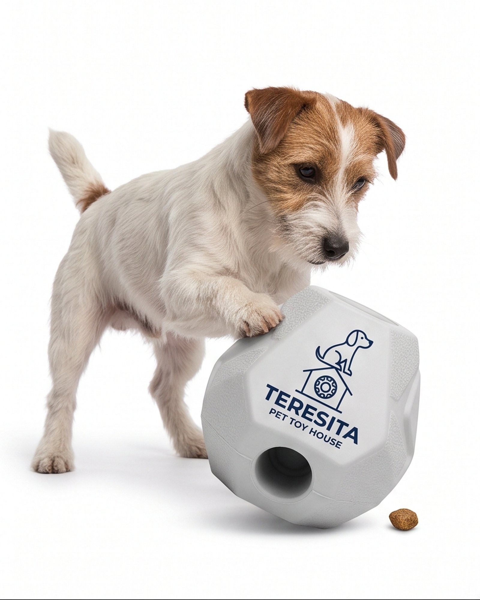 Teresita Discount II Inc Faceted Treat Dispensing Dog Ball - Gray - Image 5