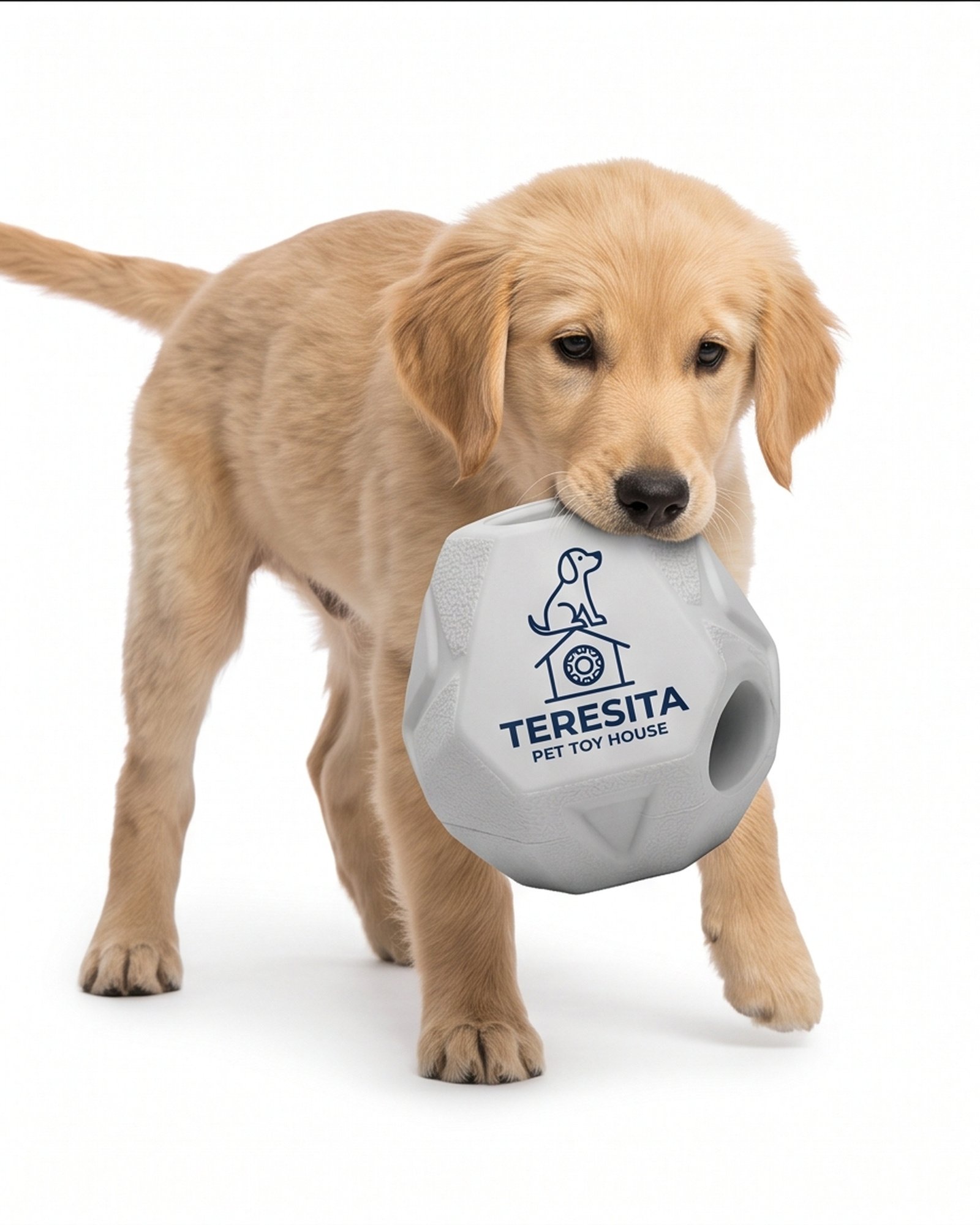 Teresita Discount II Inc Faceted Treat Dispensing Dog Ball - Gray - Image 7