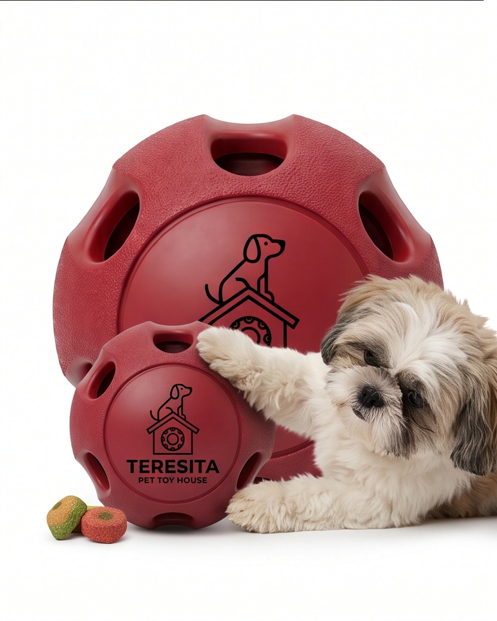 Teresita Discount II Inc Treat Dispensing Dog Ball - Red - Image 8